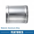 A Absopro Car Adapter Joiner Pipe Universal 63mm 2 48 Od 76mm 99 Length Connector Tubing Aluminum Alloy Silver Tone