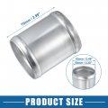 A Absopro Car Adapter Joiner Pipe Universal 63mm 2 48 Od 76mm 99 Length Connector Tubing Aluminum Alloy Silver Tone