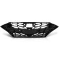 Black Mesh Upper Grille Grill For Hyundai Sonata Limited Sport Laxury Sel 2020-2022 W O Camera Sensor Hole 863a0-l0760 