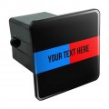 Personalized Custom 1 Line Firefighter Police Thin Blue Red Tow Trailer Hitch Cover Plug Insert