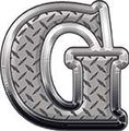 Reflective Diamond Plate Letter G 