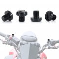 M10x1 25 Mirror Blanking Plugs 4pcs Aluminum Hole For Vulcan S Mt-07 Mt-09 Z900 Grom And Other Motorcycles Black 