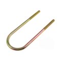 Threaded Round U Bolt 1 2 In Diameter Fine Thread Heat Hardened Alloy Steel Yellow Zinc Finish Includes Nuts 