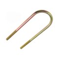 Threaded Round U Bolt 1 2 In Diameter Fine Thread Heat Hardened Alloy Steel Yellow Zinc Finish Includes Nuts