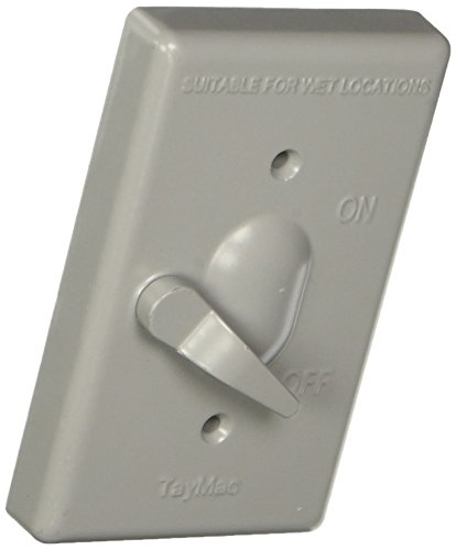 Taymac Tc100s Weatherproof Toggle Cover 1-gang Vertical Device Mount Gray