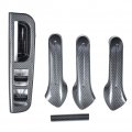 5pcs Interior Inside Door Grab Handle Covers Window Switch Bezel Kit Carbon Fiber Style Fit For Bora Mk4 
