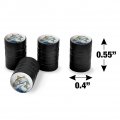 Snook Fishing 3 Valve Stem Caps For Tire Rim Wheel Aluminum Black