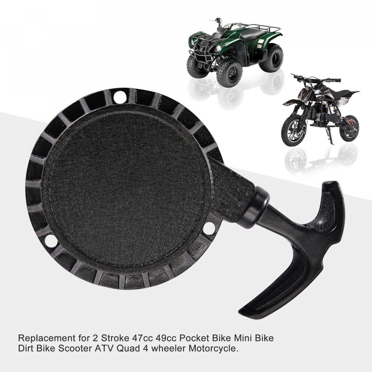 Black Pull Start Recoil Starter Assembly Repleacment For 2 Stroke 43cc 47cc 49cc 50cc Mini Pocket Dirt Bike Scooter