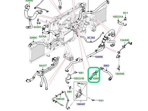 Coolant Hose Connector Lr091529gh For Land Rover Range Velar 2 0l I4 Petrol Engine