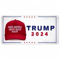 High Grade 6in X 12 In Aluminum License Plate Donald Trump For President Keep America Great Hat 