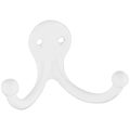 National Hardware N248-385 V163 Double Clothes Hooks In White 2 Pack 