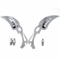 Httmt Mt252-007 Ttt004- Alloy Teardrop Flame Custom Mirror Compatible With Kawasak Ninja 500 All Year Models Chrome