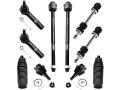 Front Ball Joint Sway Bar Link Tie Rod End Kit 10 Piece For 2007 2013 Chevy Silverado 1500 Fits Ls Lt Ltz Wt Base Hybrid And 
