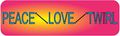 10in X 3in Peace Love Twirl Bumper Magnet Vinyl Magnetic Magnets Ski By Stickertalk 