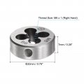 Uxcell 2pcs Round Threading Dies Metric M6 X 1 Thread Right Hand Alloy Tool Steel Screw Cutting Die Repair