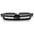 Hecasa Front Grille Compatible With 2004-2007 Subaru Legacy Bumper Grill Silvery Black Replacement For 91121ag12b Su1200129