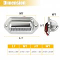 X Autohaux Trailer Led License Plate Lights Courtesy Step Tag Light For Utv Atv Truck Rv Boat 6000k White 2 Pcs