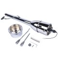 32 Floor Shift Tilt Manual Steering Column 9 Hole Wheel Adapter No Key Polish W O Ignition Switch Chrome Stainless Steel 