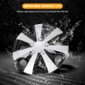 Ocpty Car Wheel Rim Skin Cover Hub Caps Hubcap Black Silver Replacements For Oem Steel Wheels High Grade Abs With Retention