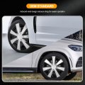 Ocpty Car Wheel Rim Skin Cover Hub Caps Hubcap Black Silver Replacements For Oem Steel Wheels High Grade Abs With Retention