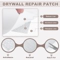 6pcs Drywall Repair Patch 4x4 Inch Self-adhesive Aluminum Metal Plaster Wall Patching Mesh Mending For Quick Fix Hole Sheetrock