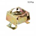 Uxcell M12 Cage Nuts For Server Rack Cabinet Carbon Steel Yellow Zinc Plated Pack Of 10