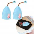 Hawyet 2 Pcs Car Pu Pull-out Key Bag With Rabbit Portable Large-capacity Storage Cover Universal For Blue 