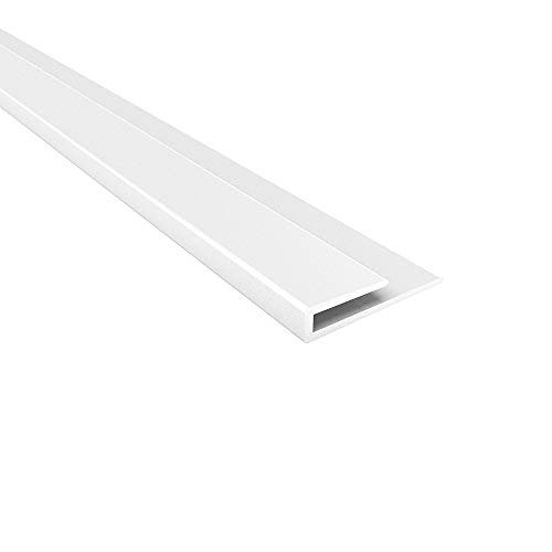 Fasa De 47 In Decorative Vinyl J Trim Gloss White 5 Pack