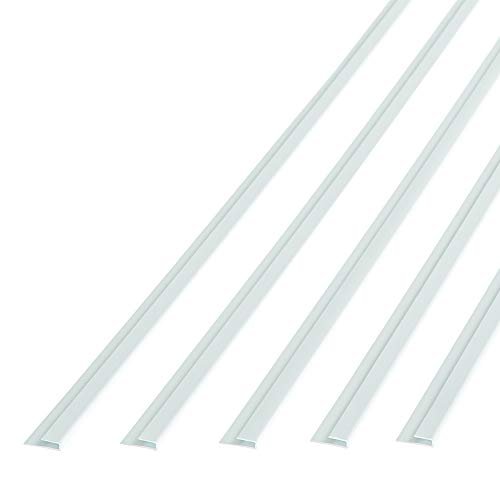 Fasa De 47 In Decorative Vinyl J Trim Gloss White 5 Pack