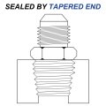 8an-8an Male Fuel Fitting Fit 1 2 Hole 61 Length Aluminum Straight Union Coupler Connector Hose Adapter For Automotive Blue