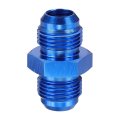 8an-8an Male Fuel Fitting Fit 1 2 Hole 61 Length Aluminum Straight Union Coupler Connector Hose Adapter For Automotive Blue 