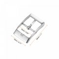 Uxcell Watch Strap Clasp Replacement 2 Pcs Stainless Steel Polished Silver Tone Pvd Buckle For 16mm Width Bands With 2pcs