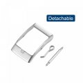 Uxcell Watch Strap Clasp Replacement 2 Pcs Stainless Steel Polished Silver Tone Pvd Buckle For 16mm Width Bands With 2pcs