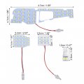 X Autohaux 1 Set 5050smd Led Cabin Lamp 6000k Car Interior Dome Light For Toyota Alphard Vellfire 30 Series 2015-2022 White