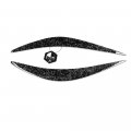 Kessocco 2pcs Carbon Fiber Headlight Eyelid Trim Cover Eyebrows Fits For 2014-2020 Infiniti Q50 