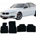 Floor Mats For Bmw F30 3 Series 4dr Sedan 2012-2018 Factory Fitment Carpet Front Rear Black 4pc Nylon By Ikon Motorsports 2013