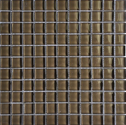 1x1 Coco Beach Shiny Finish Glass Mosaic Tile Walls Backsplashes Pools