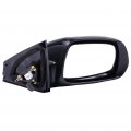 Ocpty Black Passenger Side View Mirror Smooth With Power Adjustment Manual Folding Non-heated Turn Signal Compatible For