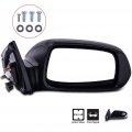 Ocpty Black Passenger Side View Mirror Smooth With Power Adjustment Manual Folding Non-heated Turn Signal Compatible For