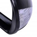 Ocpty Black Passenger Side View Mirror Smooth With Power Adjustment Manual Folding Non-heated Turn Signal Compatible For
