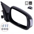Ocpty Black Passenger Side View Mirror Smooth With Power Adjustment Manual Folding Non-heated Turn Signal Compatible For