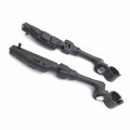 Smt-black Long Angled Adjustable Peg Mounting Kit Flat End Footrest Foot Pegs Compatible With V-star Roadstar Suzuki Boulevard