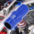 X Autohaux 100mm Length 30mm Inner Diameter Straight Hump Silicone Hose Coupler Intercooler Tube For Car Intake Piping Blue