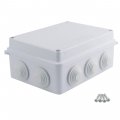 Abs Plastic Electrical Junction Box Ip65 Waterproof Outdoor Outlet Surface Mount White Gang 5 9 In X 4 3 2 8 