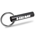 Hemi Logo Black Real Carbon Fiber Custom Designed Tube Style Key Chain