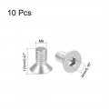 Uxcell M6x12mm Flat Head Machine Screws Inner Hex Screw 304 Stainless Steel Fasteners Bolts 10pcs