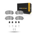 Front Disc Brake Pads For Toyota Highlander 2001 To 2007 Ceramic Friction 5000 Advanced Series Includes Clips Hardware Shims 5