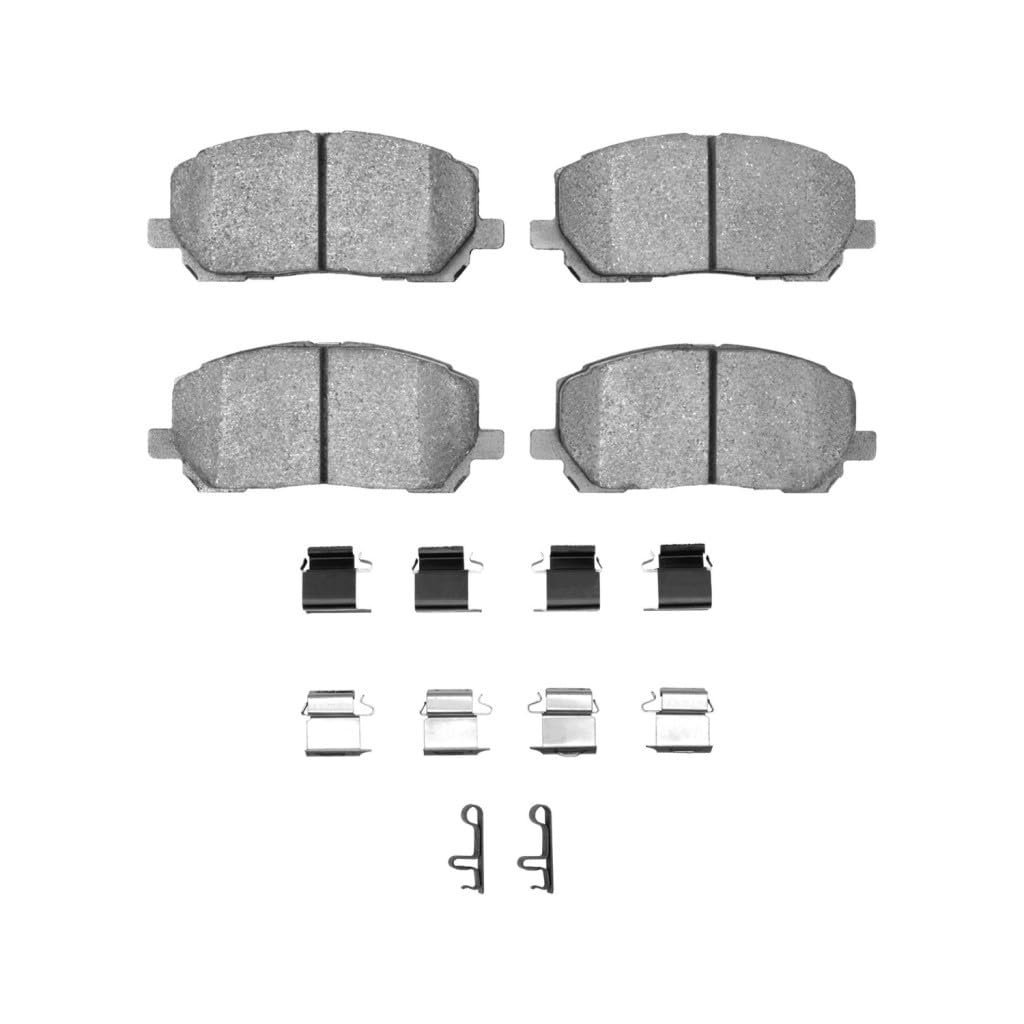 Front Disc Brake Pads For Toyota Highlander 2001 To 2007 Ceramic Friction 5000 Advanced Series Includes Clips Hardware Shims 5