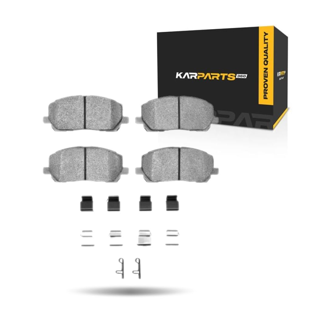 Front Disc Brake Pads For Toyota Highlander 2001 To 2007 Ceramic Friction 5000 Advanced Series Includes Clips Hardware Shims 5