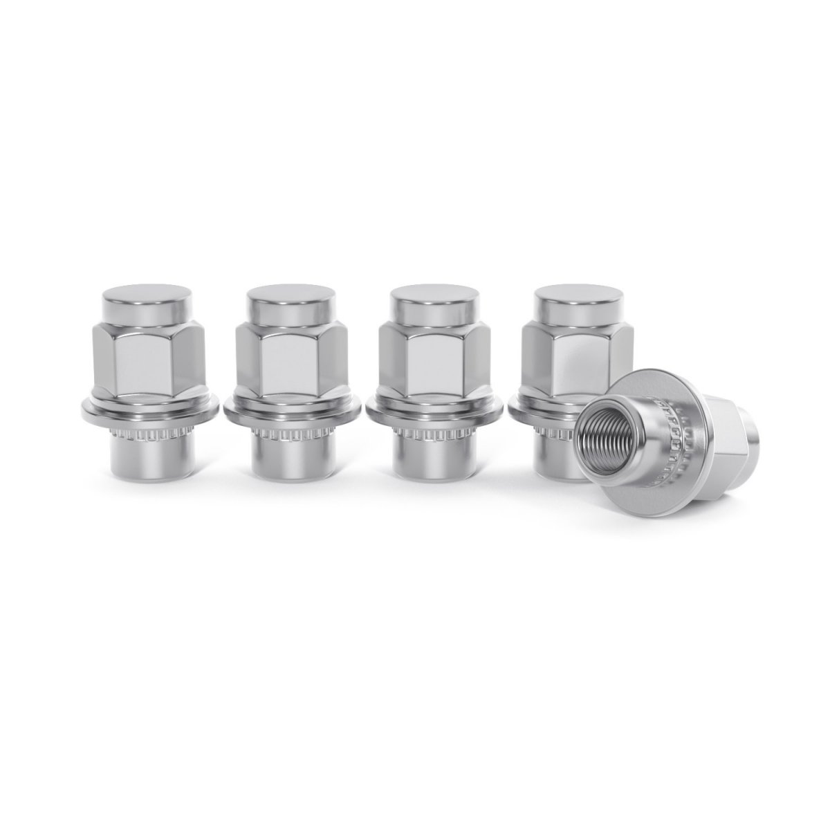 24pcs Silver Chrome Mag Style Lug Nuts 12x1 5 Thread Size 1 Inch Length Installs With 21mm Or 13 16 Hex Socket For 6lug